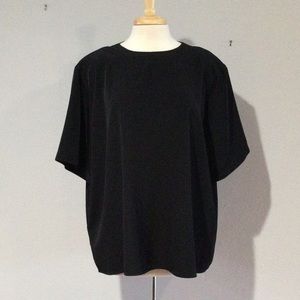 Worthington Woman Black 3 Button Back Blouse Size 3X